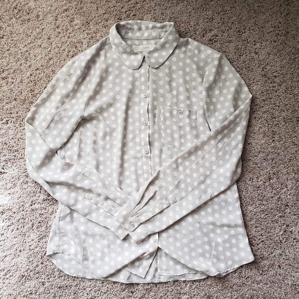 Polka Dot Button-down Top